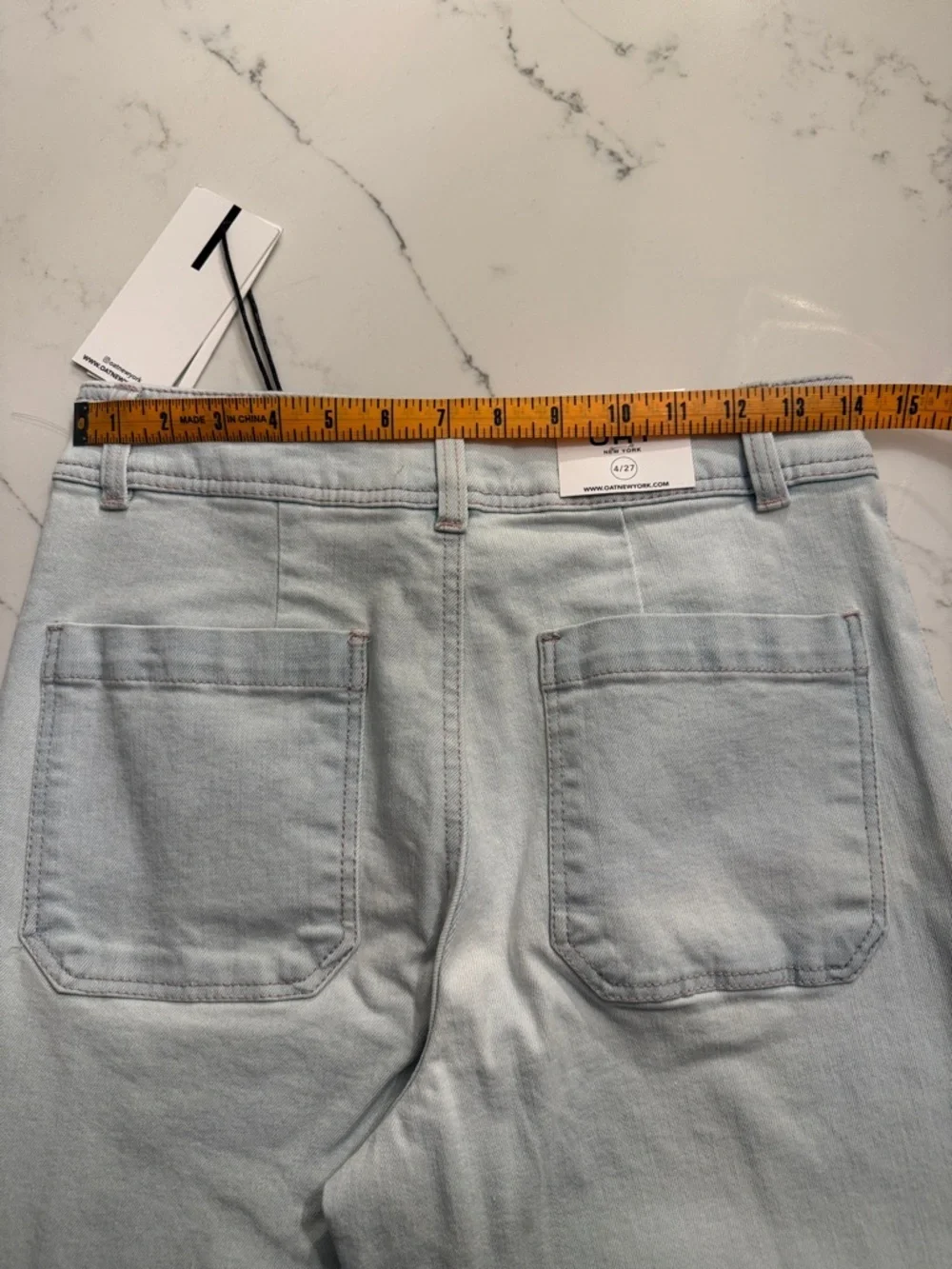 OAT NY High Rise Wide Leg Cropped Jean (4/27)